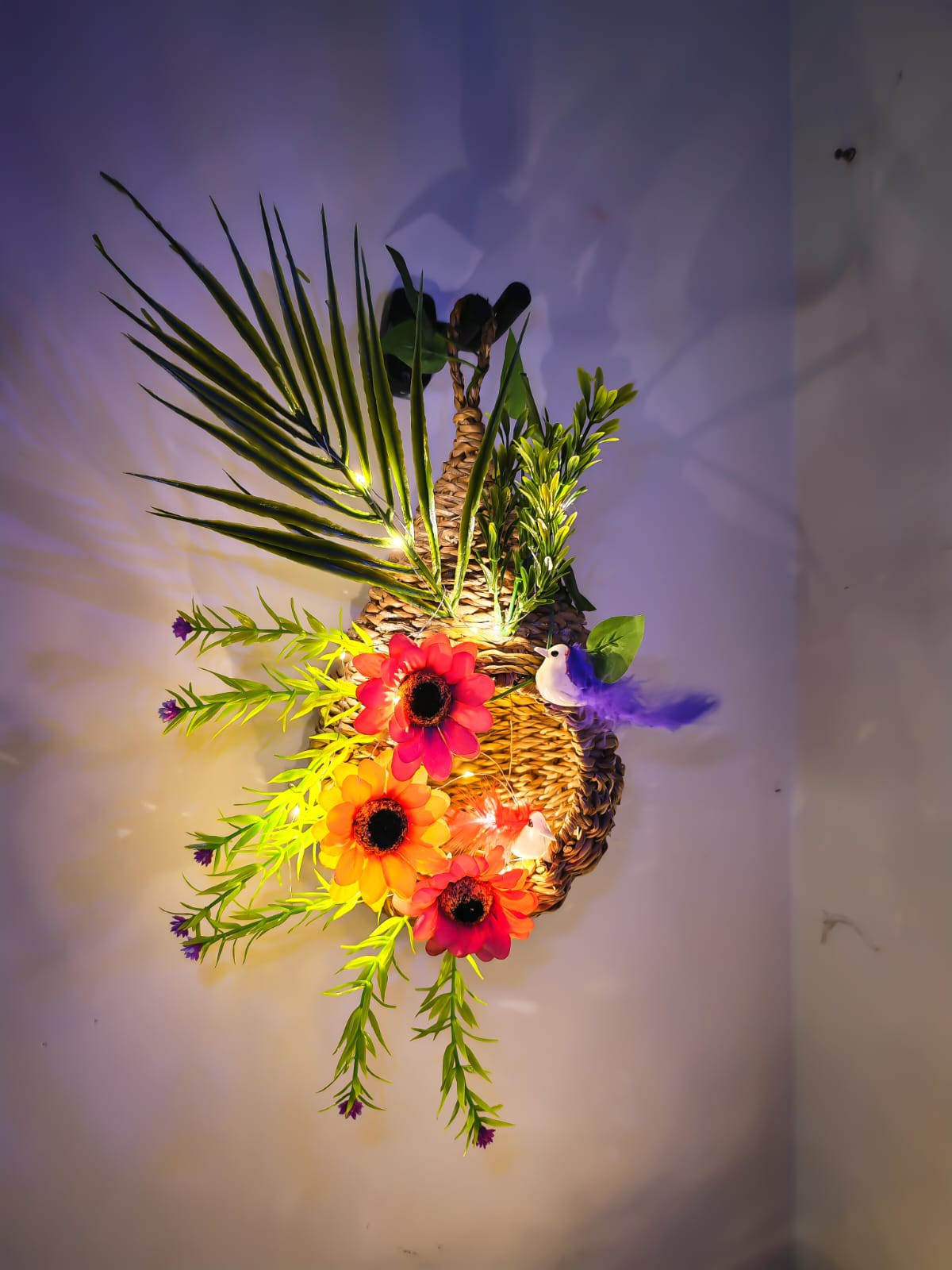 Bird Nest with Rubber Flower HSR05