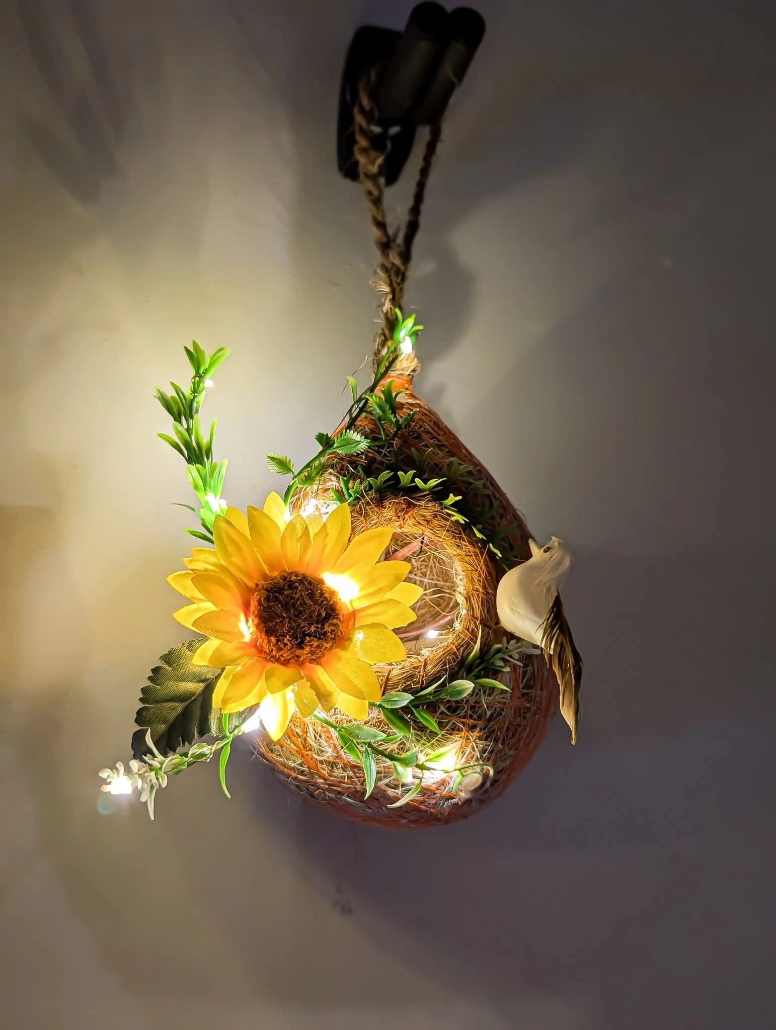 Small Bird Nest with Sunflower SS02