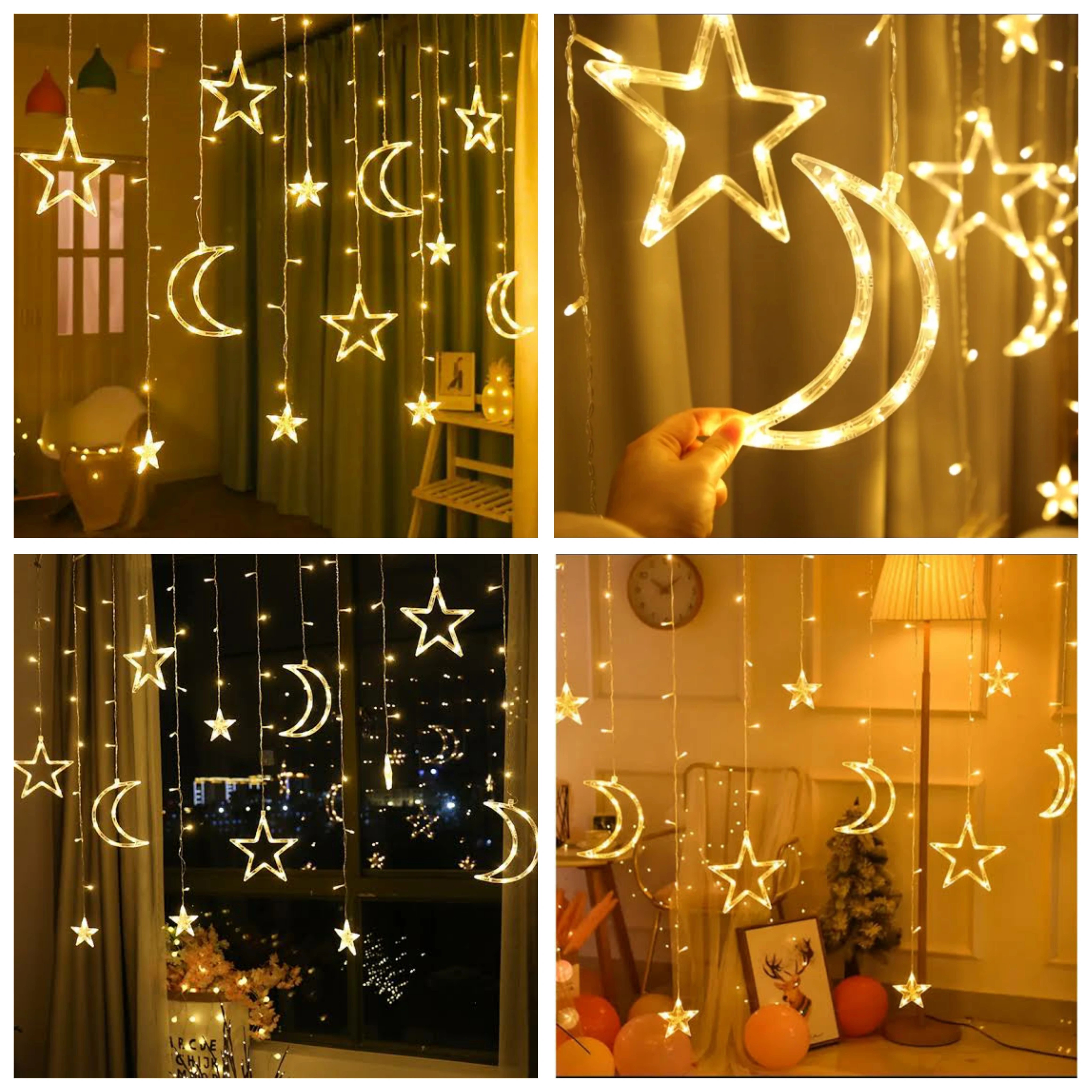 Moon-Star Window Curtain LED Light