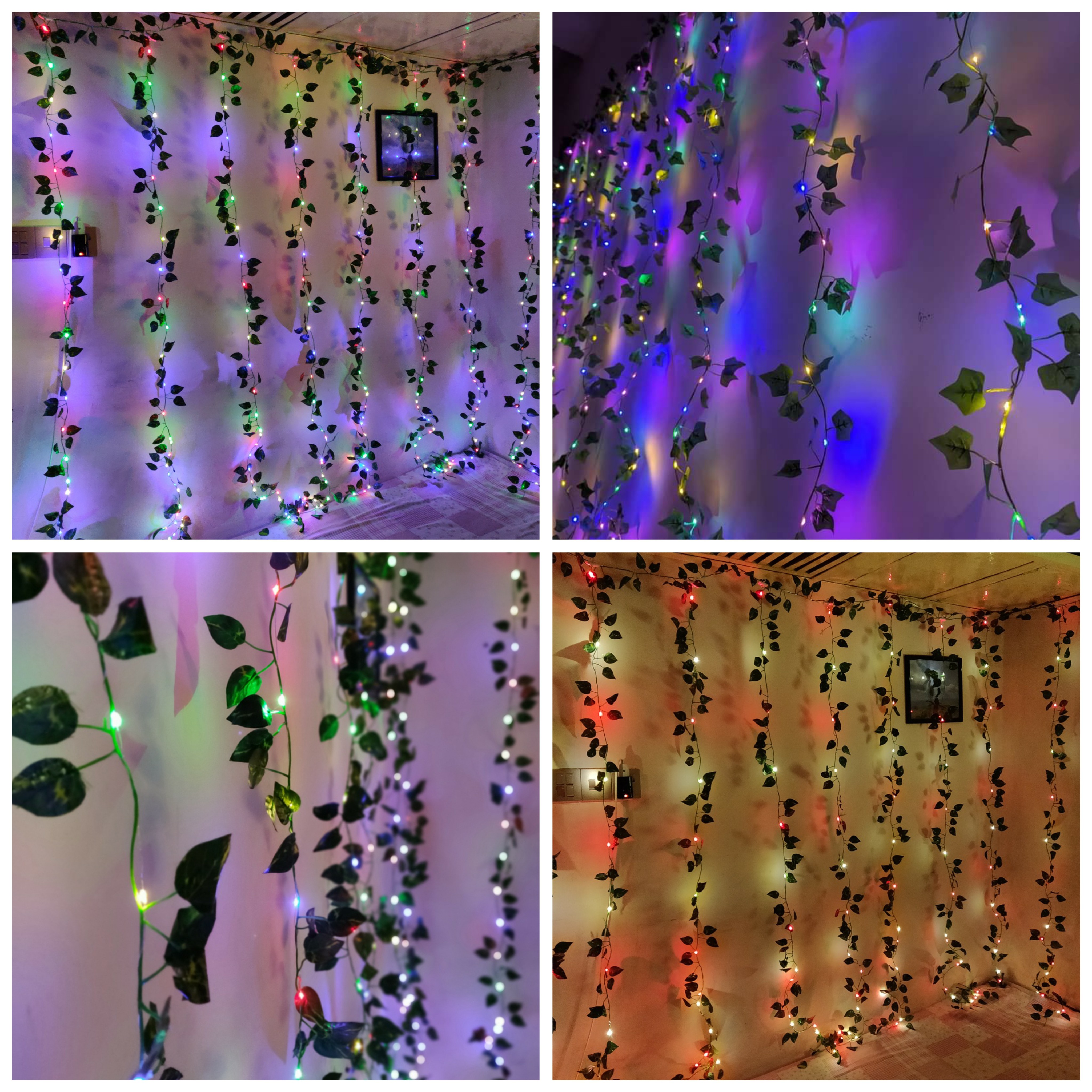 Curtain LED Lights with Artificial Vines Multi