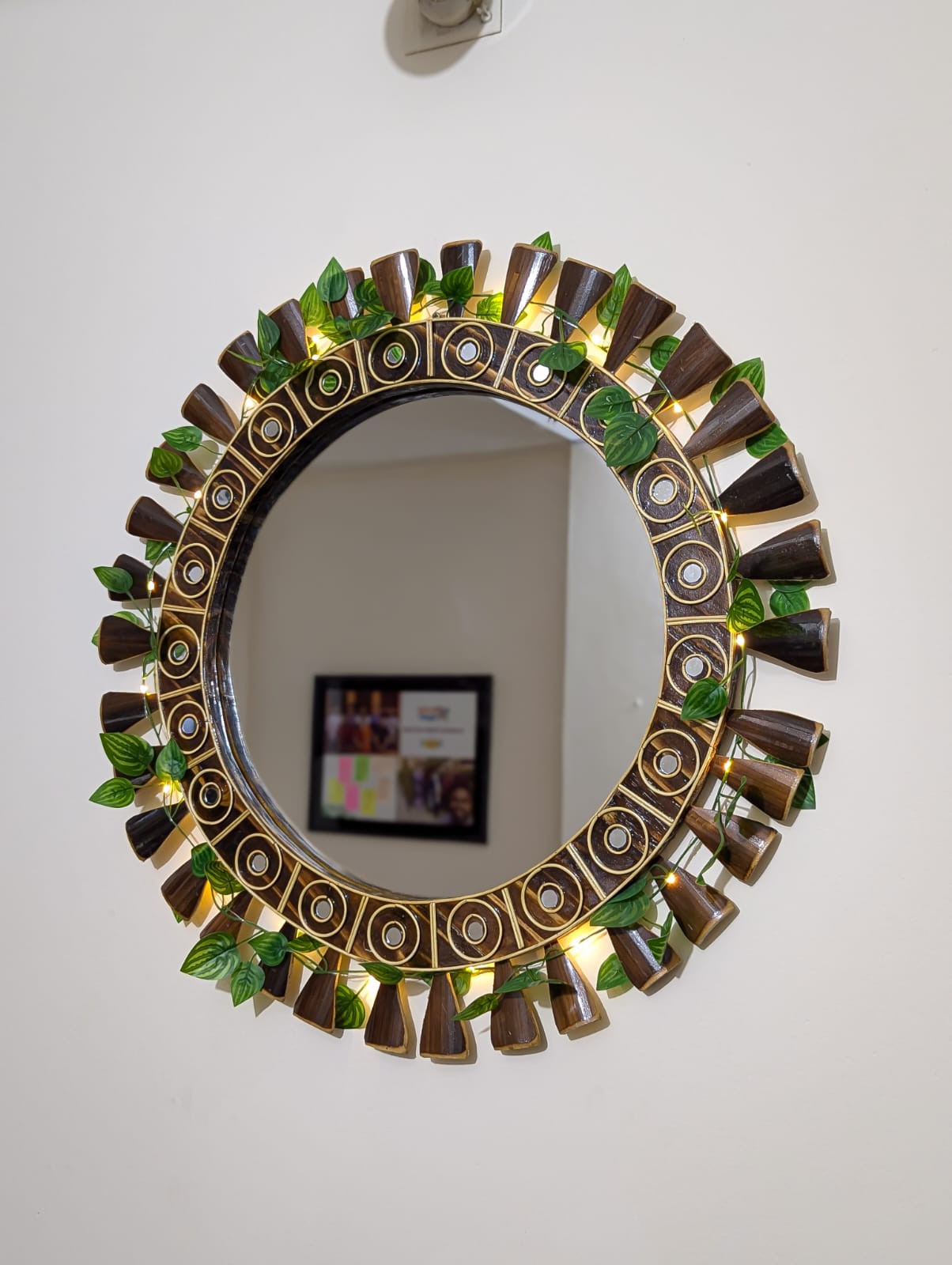 Bamboo Mirror 28 Inches