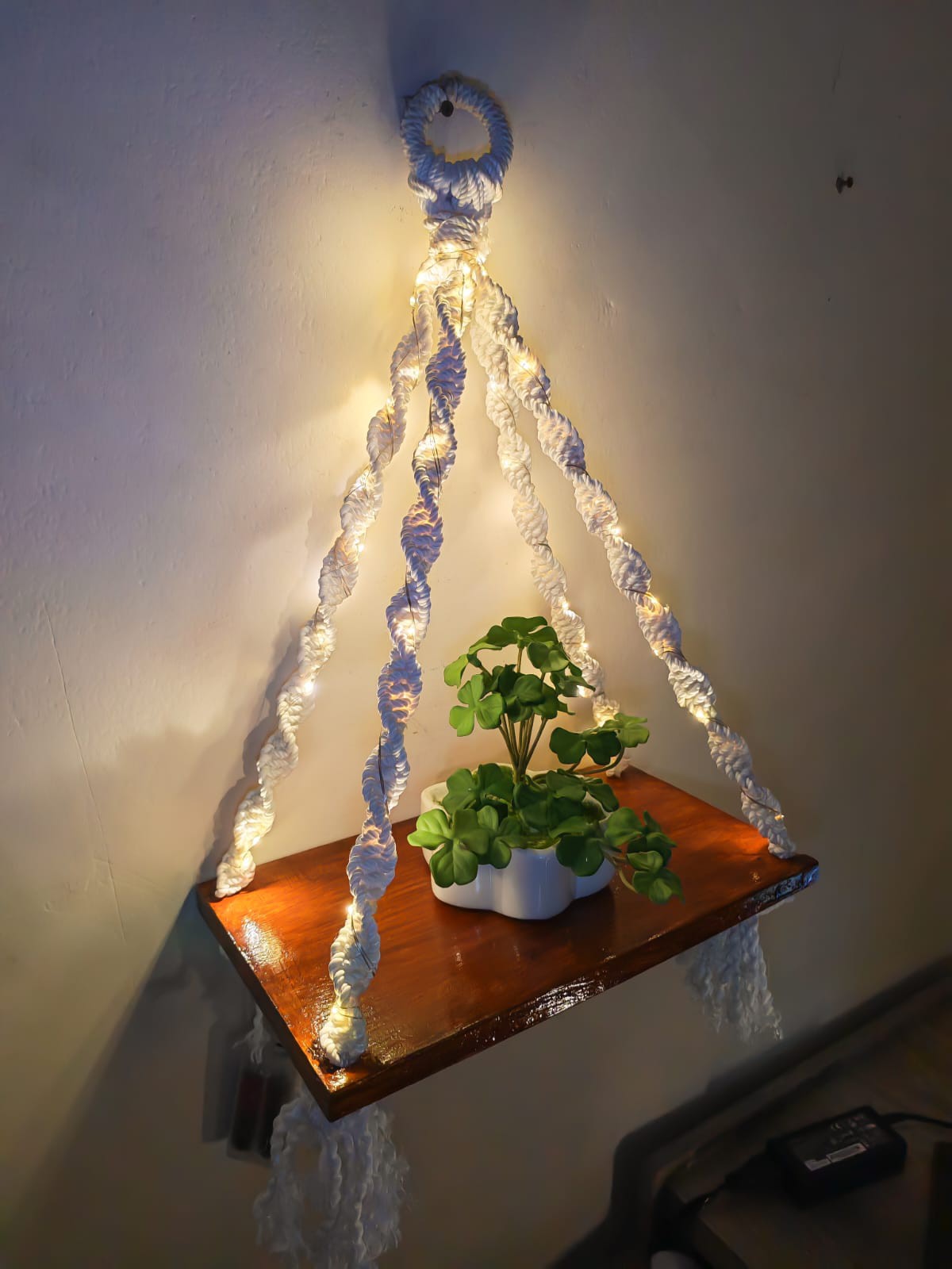 Wooden Rack with Light