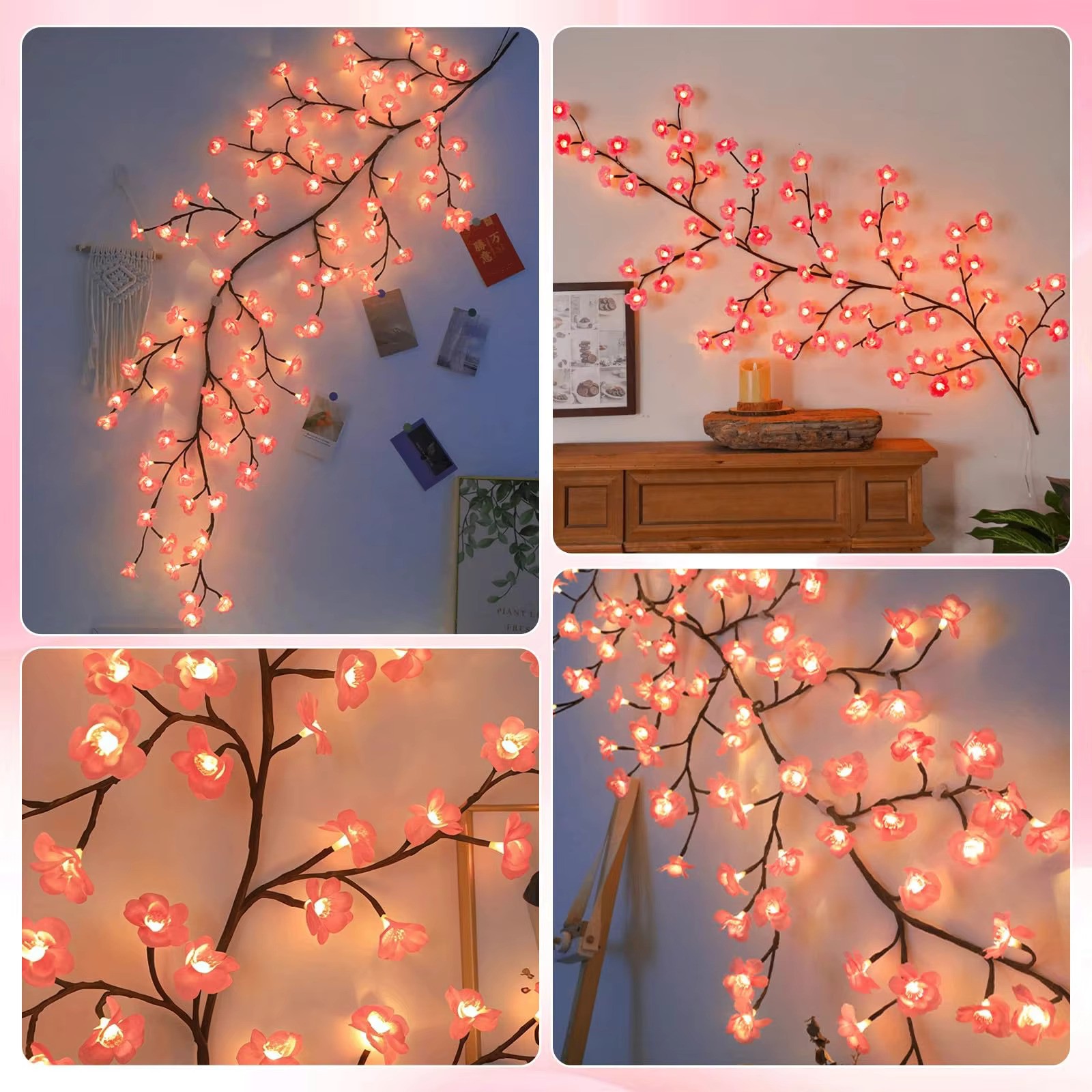 Cherry Blossom Flower Branch Tree Lights